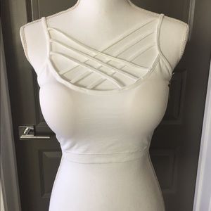 White Criss Cross Bra